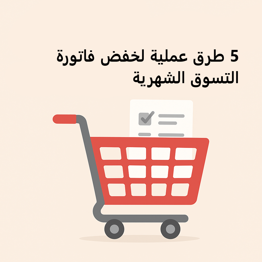 5 طرق عملية لخفض فاتورة التسوق الشهرية